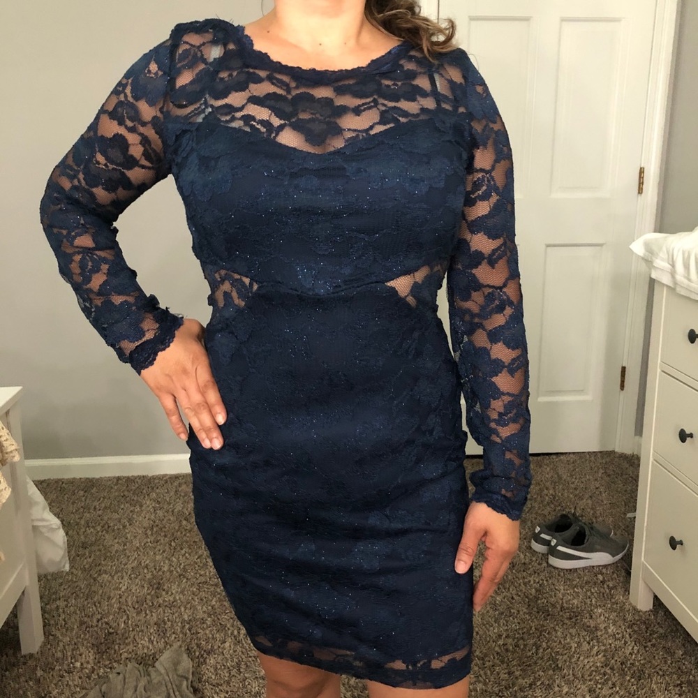 Dark blue dress